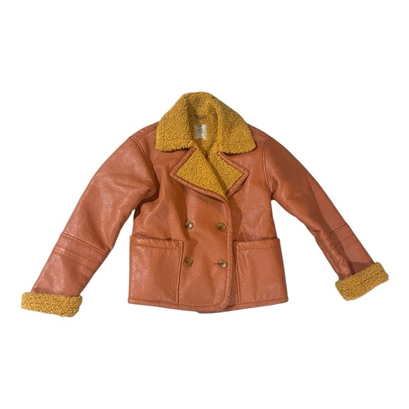 Free People We the Free Kaja Bonded Vegan Jacket Shearling Sz XS - Picture 2 of 5